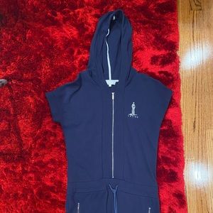 Celine Blue Zip Jumper with Pockets